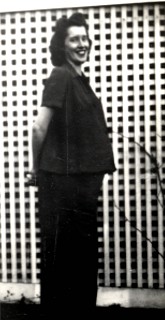 Lenore, pregnant in 1944